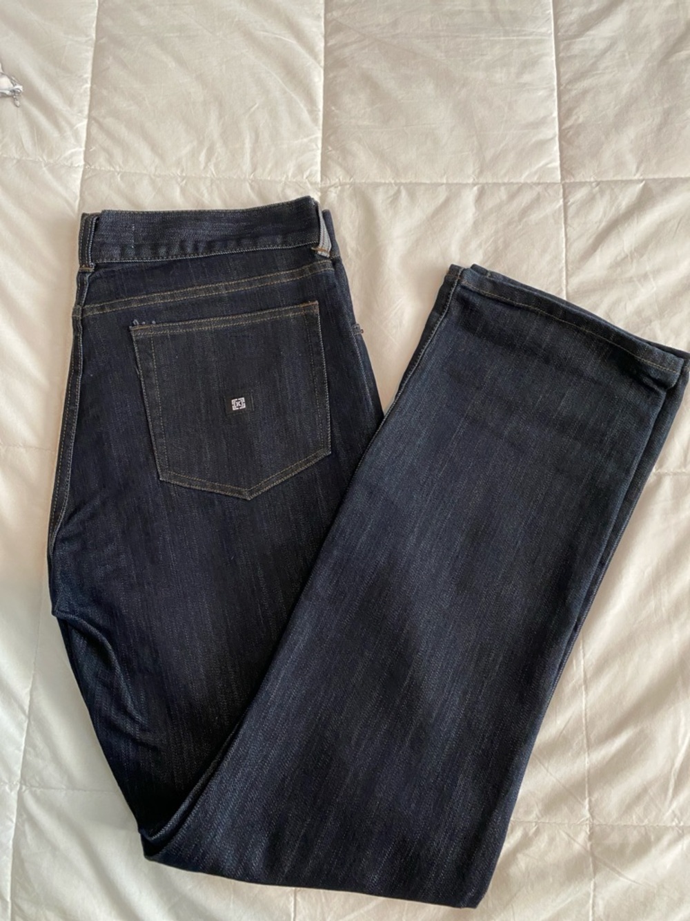 KR3W Men's Straight Dark Indigo Jeans